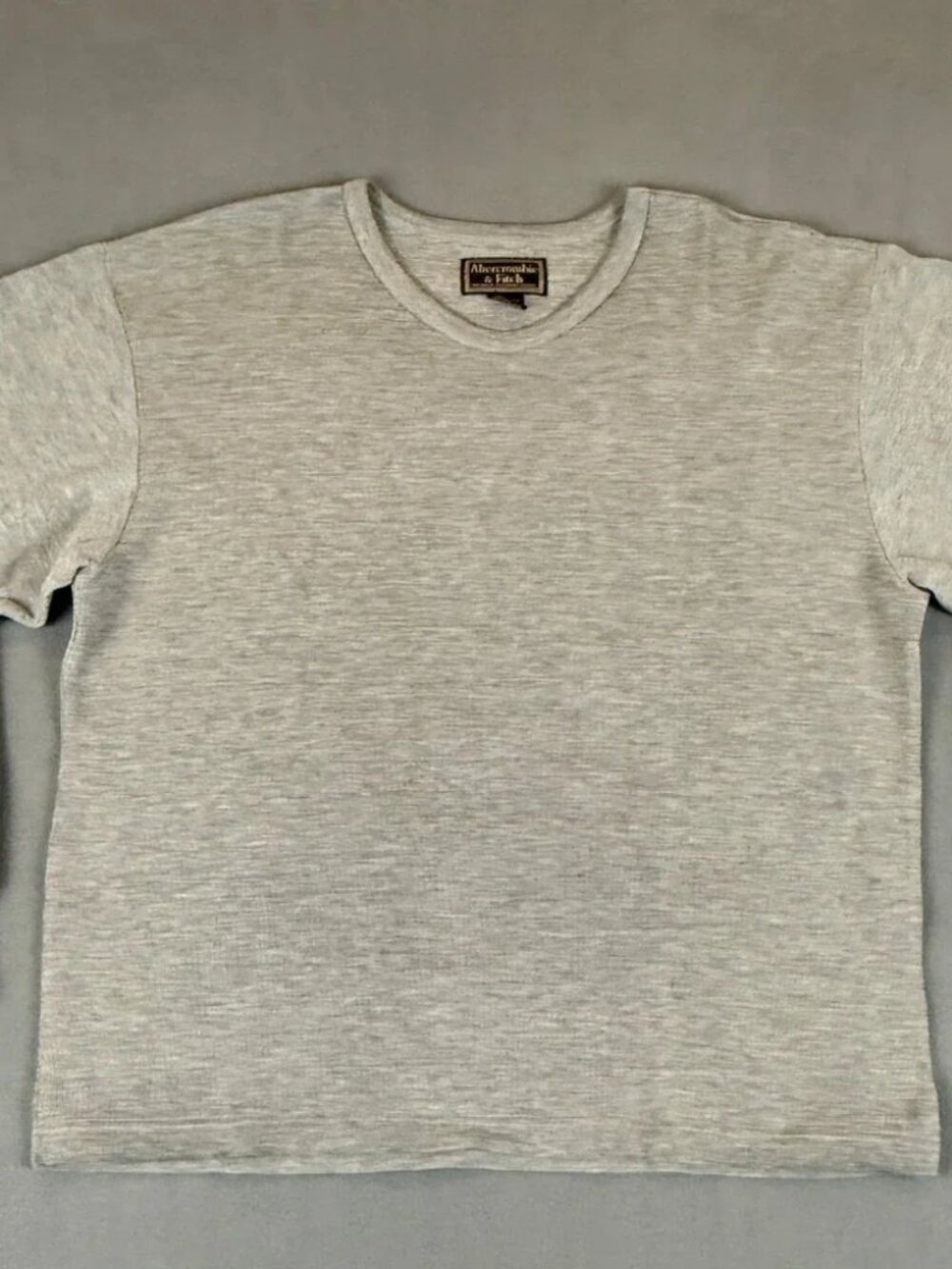 Abercrombie & Fitch Thermal Shirt Mens Medium Grey Long